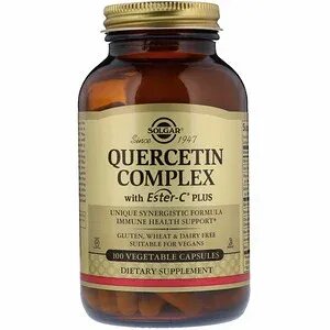 Solgar Quercetin Complex - Комплекс кверцетина с Ester-C Plus 100 вегетарианских капсул