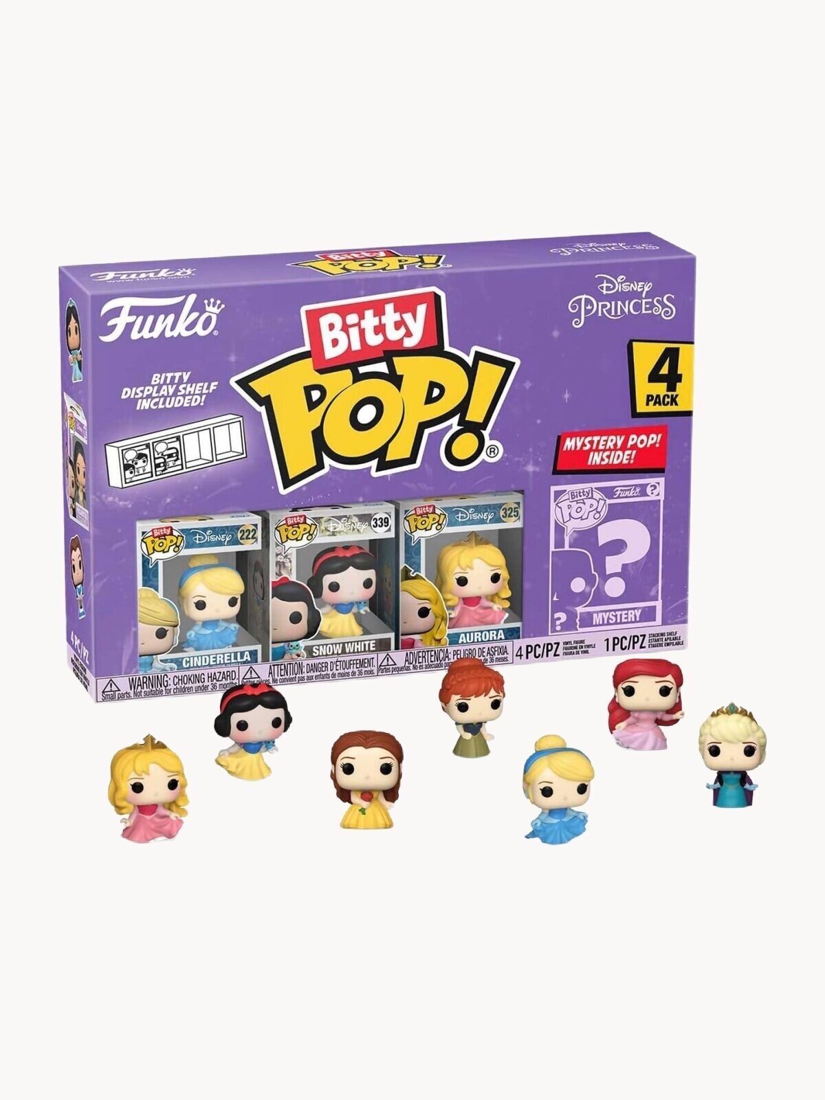 Набор фигурок Funko Bitty POP! Disney Princesses 73029 Золушка, Белоснежка и Аврора, 4 шт (1 фигурка-сюрприз) — фото 1
