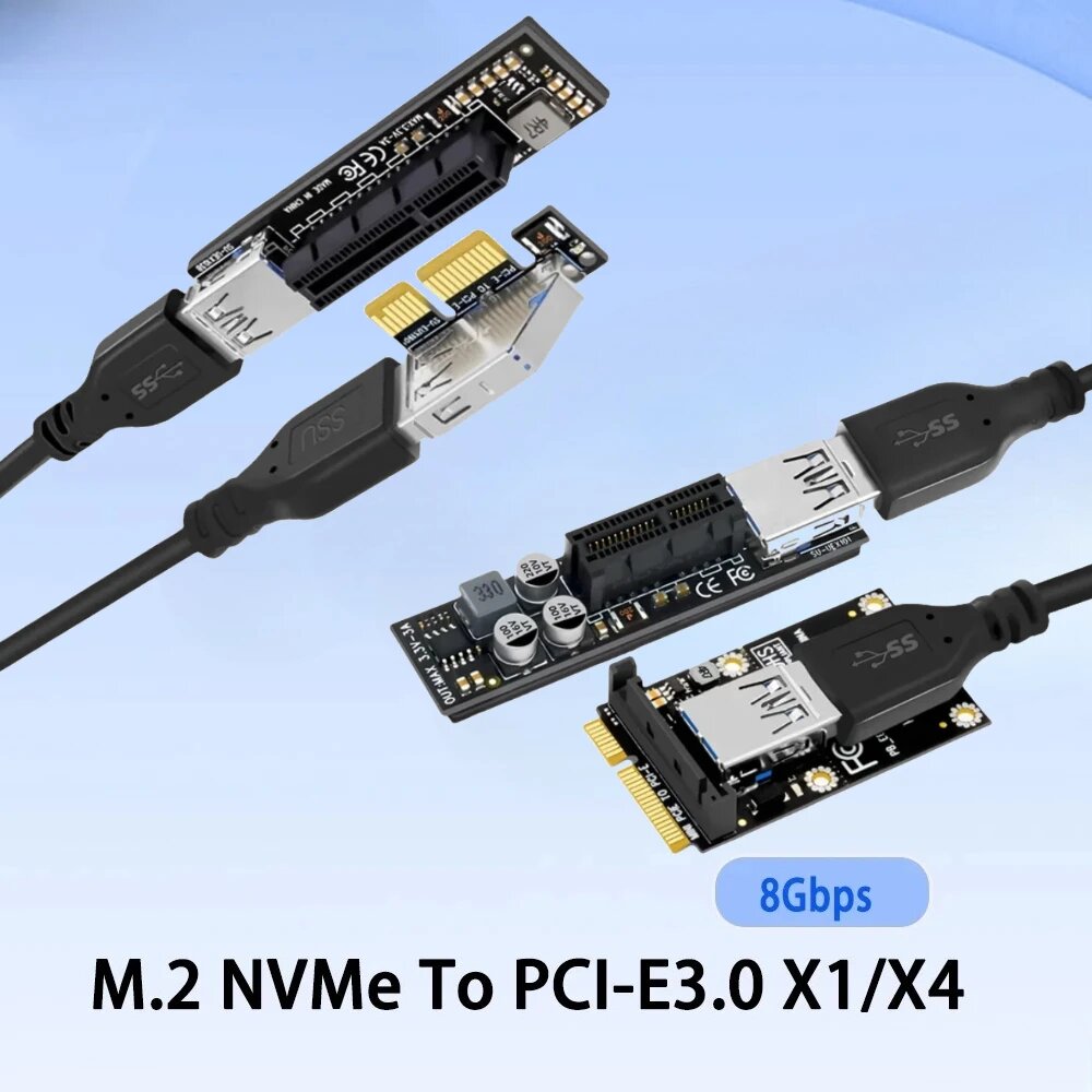 PCIe Riser USB 3.0 SPEEDIER для AMD GPU — фото 1