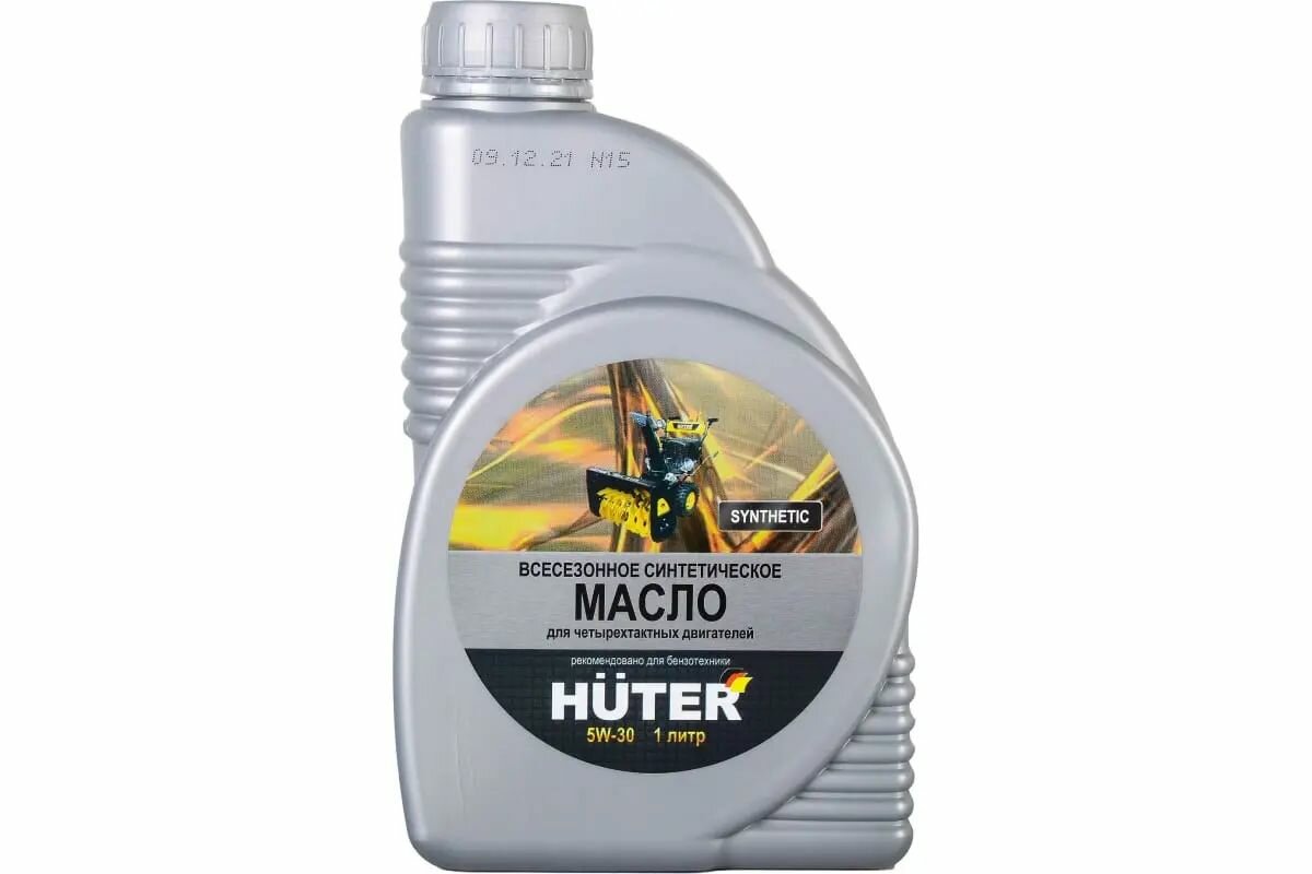 Масло моторное 5W-30 синтетическое для четырёхтактных двигателей, для техники Huter, 1л.