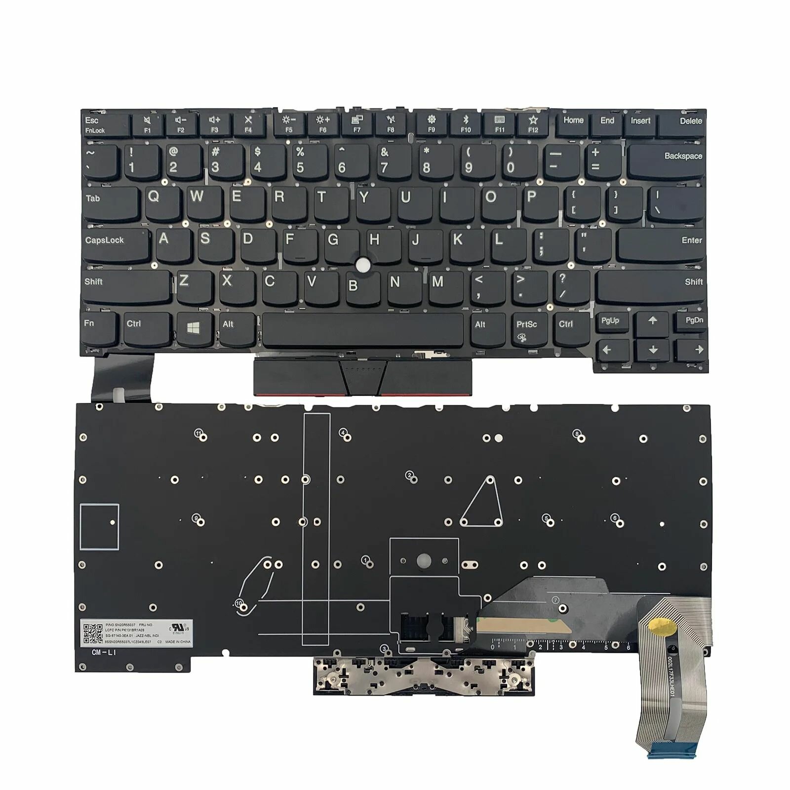 Новая клавиатура для Lenovo Thinkpad T490s T495s TP00099A TP00105A (США) без подсветки и указателя. клавиатура ноутбука