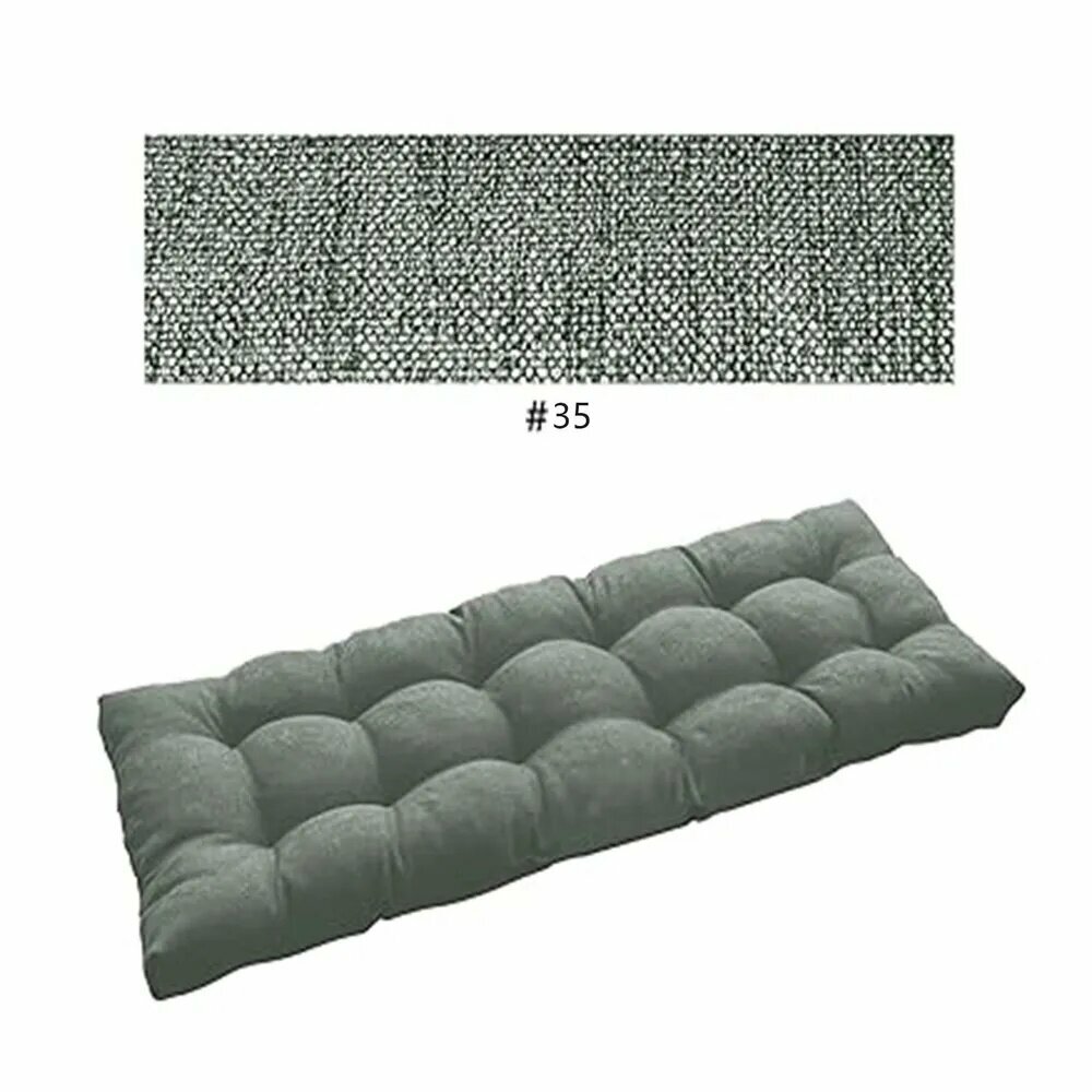 Подушка на стул 35x100 см, тёмно-серый, наполнитель пена Balance Foam, толщина 6-8