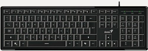 Изображение товара Клавиатура Genius SlimStar 820, тонкая, проводная, с подсветкой, черный