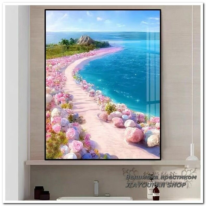 Набор для вышивания крестом, 14 Канiteй (14CT), канва 50x60 см, готовая вышивка 40x50 см