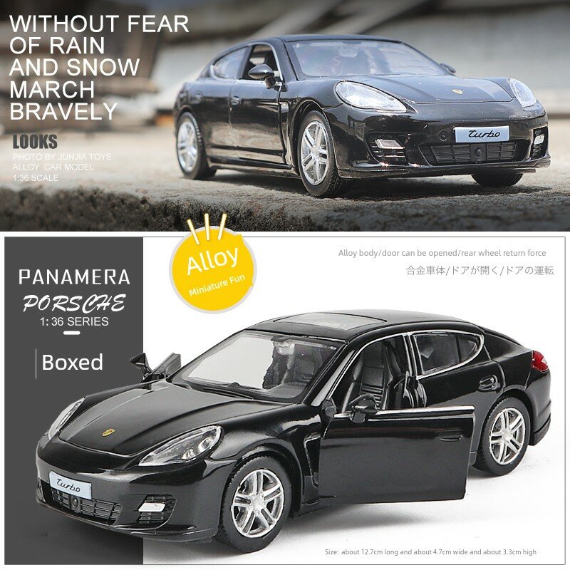 Алюминиевая модель Porsche Panamera для мальчиков, детализированная игрушка с реалистичным кузовом