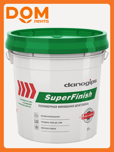 Изображение товара Шпаклевка финишная полимерная DANOGIPS SuperFinish белая 28 кг
