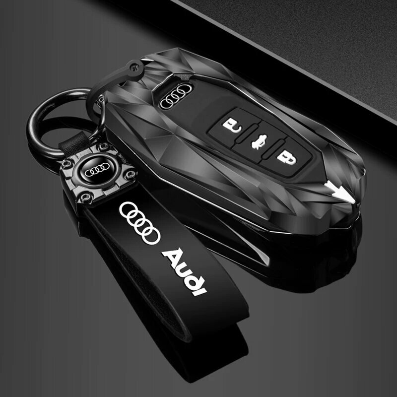 Ключевой держатель из тяжелого льняного ремня для Audi A6L A4L Q5L в минималистичном стиле