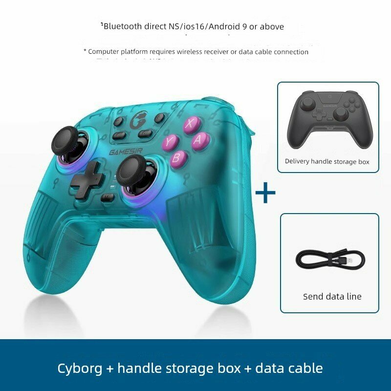 Контроллер Starlight NS Edition, кибер-синий, HD-вибрация, беспроводной, совместимый с Nintendo Switch, PC, Steam