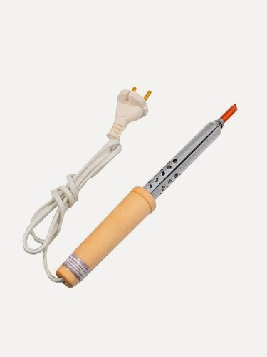 Изображение товара Паяльник сетевой ЭПСН-80 ЭС 80 Вт 220 В с деревянной рукояткой для пайки электроники и проводов