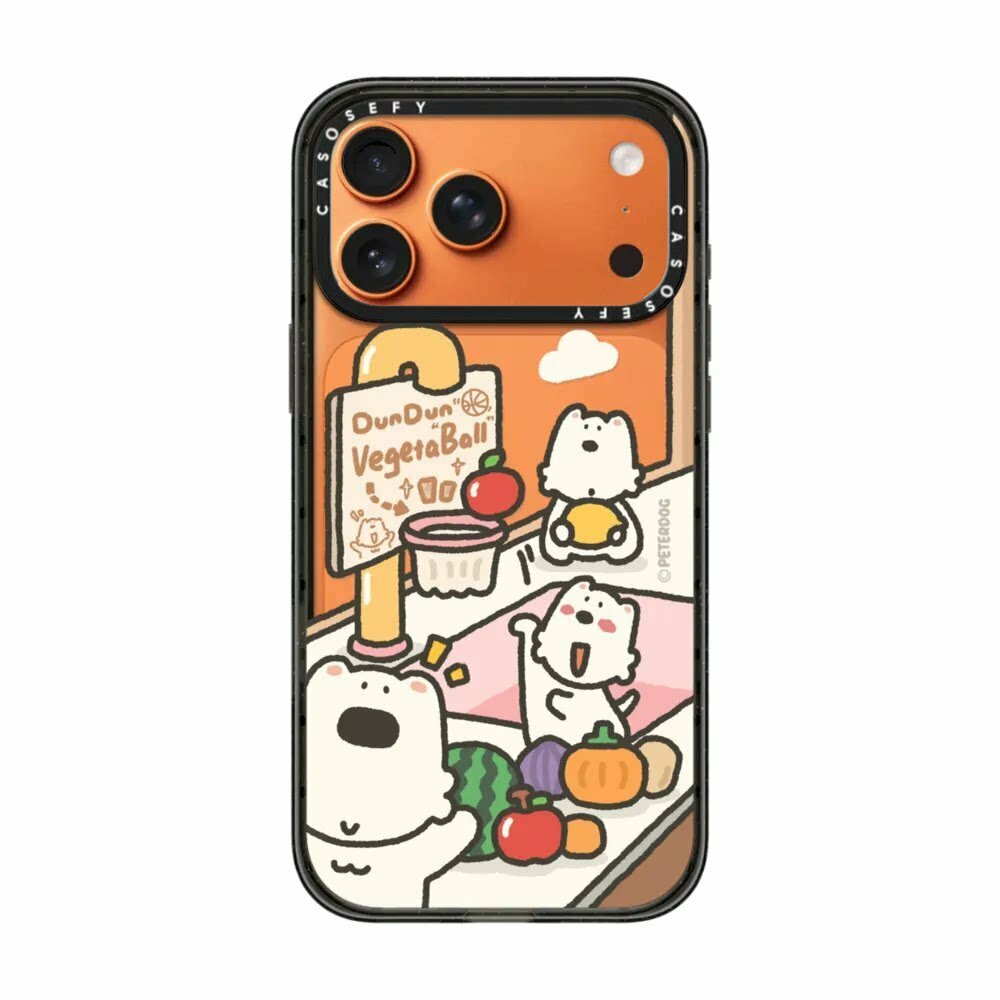 Чехол для iPhone 16 Pro с рисунком 'Пес-Три-Точки' и черной рамкой