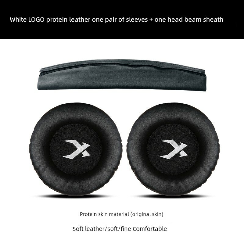 Замена наушников Xiberia Siberia V10 стандартные сетчатые амбушюры пара с накладкой на дужку белая маркировка