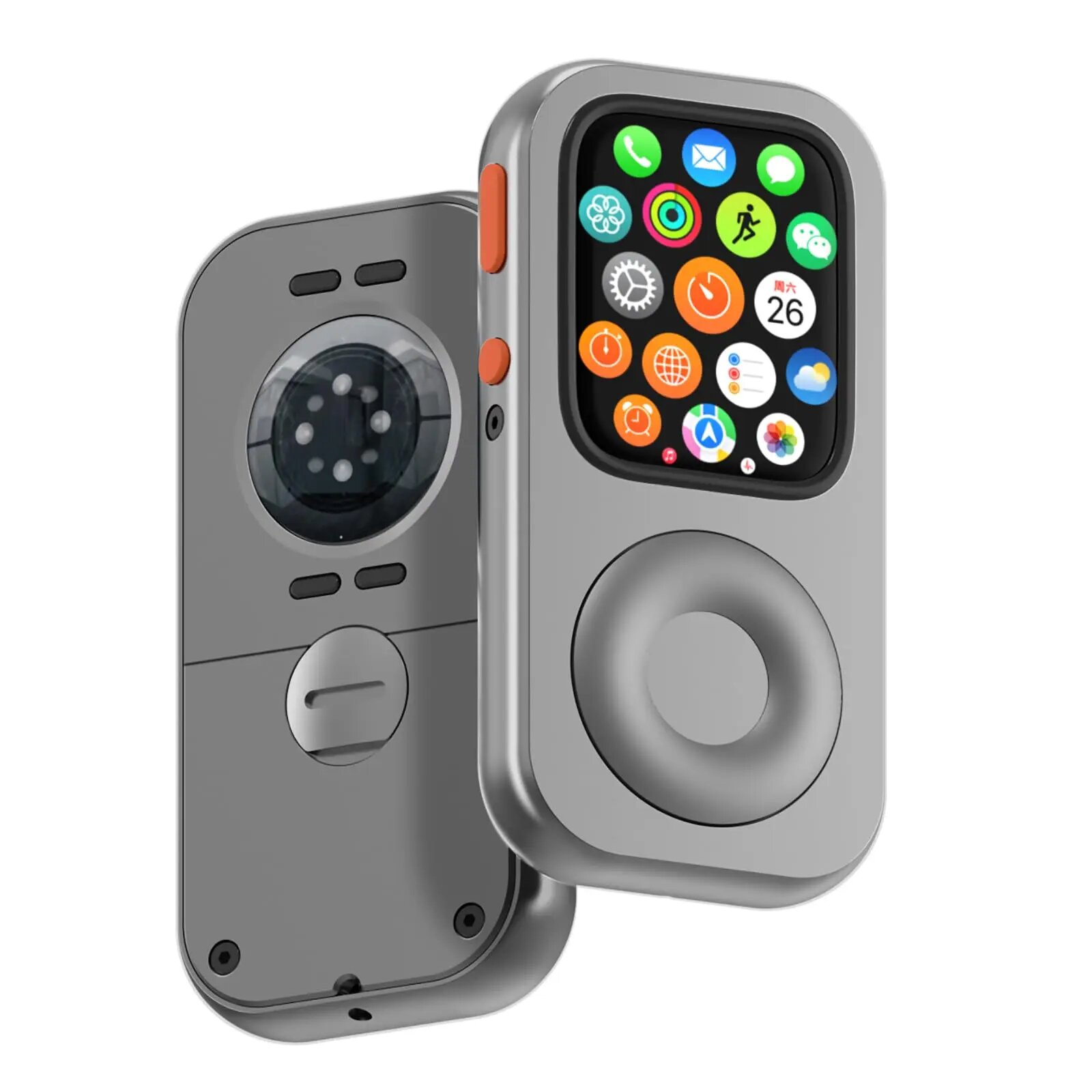Защитный чехол RePod из алюминия для Apple Watch Series 7/8/9 44mm, grey
