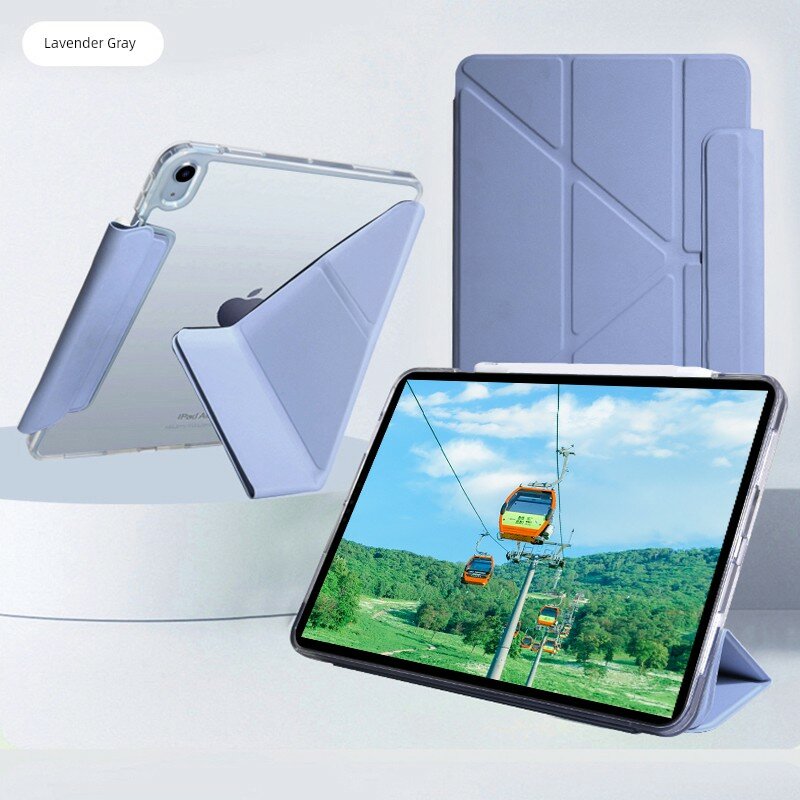 Чехол для iPad Pro 2022 12.9 дюймов с отсутствием слота для ручки и закаленным стеклом в лавандово-сером цвете