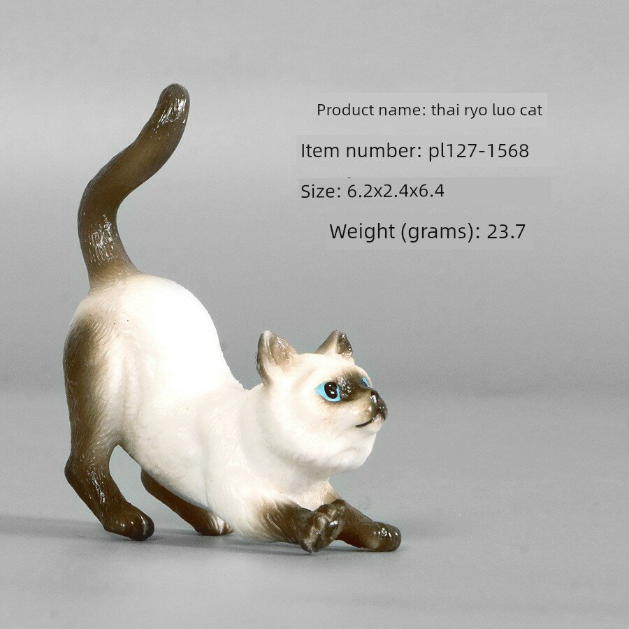 Реалистичная милая фигурка кошки: персидская, белая, оранжевая кошка, котенок, играющий, модель животного, цельная