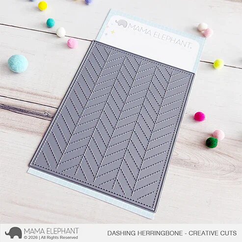 Трафарет для скрапбукинга Mama Elephant Herringbone - Серый, 26