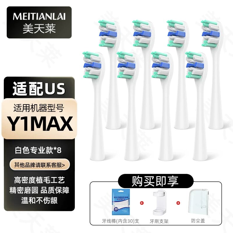 Сменная насадка Meitianlai, совместимая с электрической зубной щеткой usmile Smile Plus Y1MAX, модель British Roman