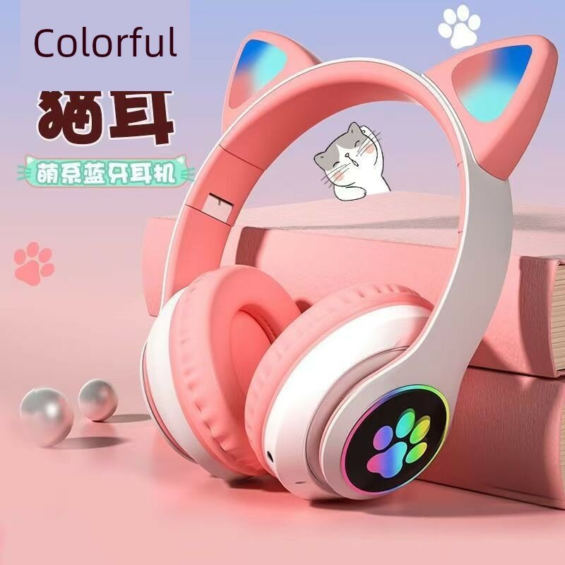 Накладные Bluetooth-наушники с микрофоном, теплые для зимы, 30-часовая автономность - белые