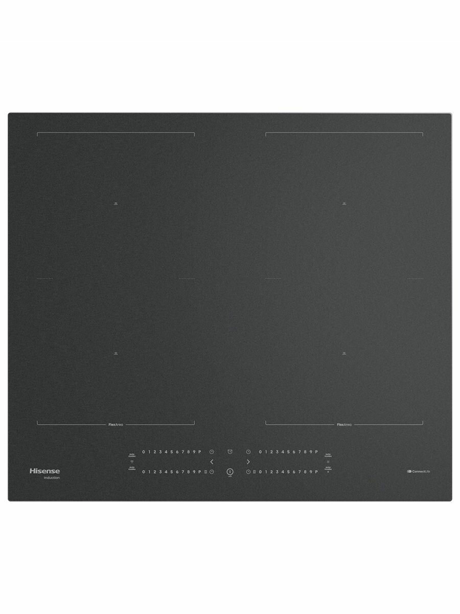 Варочная индукционная панель Hisense HI6442MSCWF, 4 конфорки, 7360 Вт, функция паузы, индикация остаточного тепла, подключение по Wi-Fi, черный