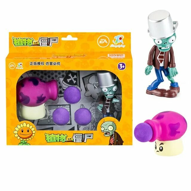 Набор игрушек Plants vs. Zombies 2: кактус, горохострел, кокосовая пушка, AKEE, 6 игровых кукол, мягкие силиконовые зомби, подарок на день рождения для мальчиков.