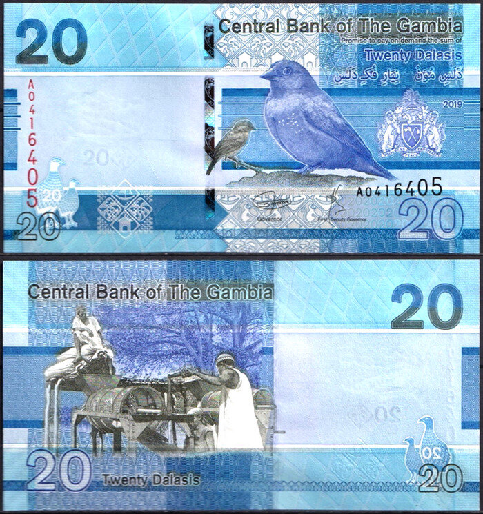 Гамбия 20 даласи 2019 (UNC Pick NEW)