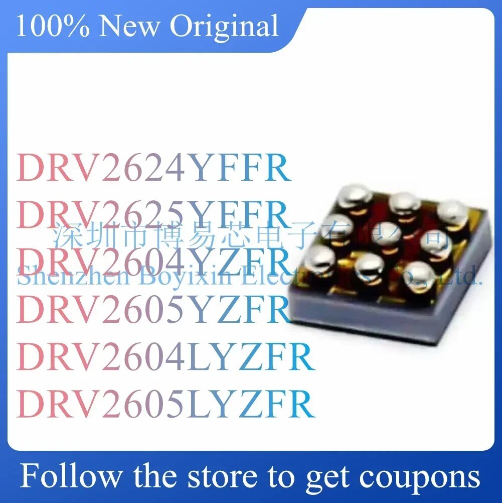 DRV2624YFFR DRV2625YFFR DRV2604YZFR DRV2605YZFR DRV2604LYZFR DRV2605LYZFR Стандартная DRV2605LYZFR