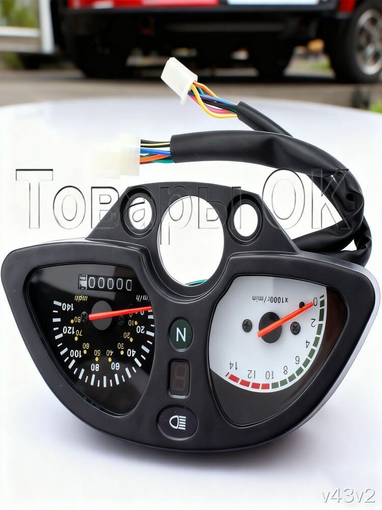 Щиток приборов для мотоцикла TTR 250 Racer Panther Baltmotors черная панель с проводкой 140 км/ч