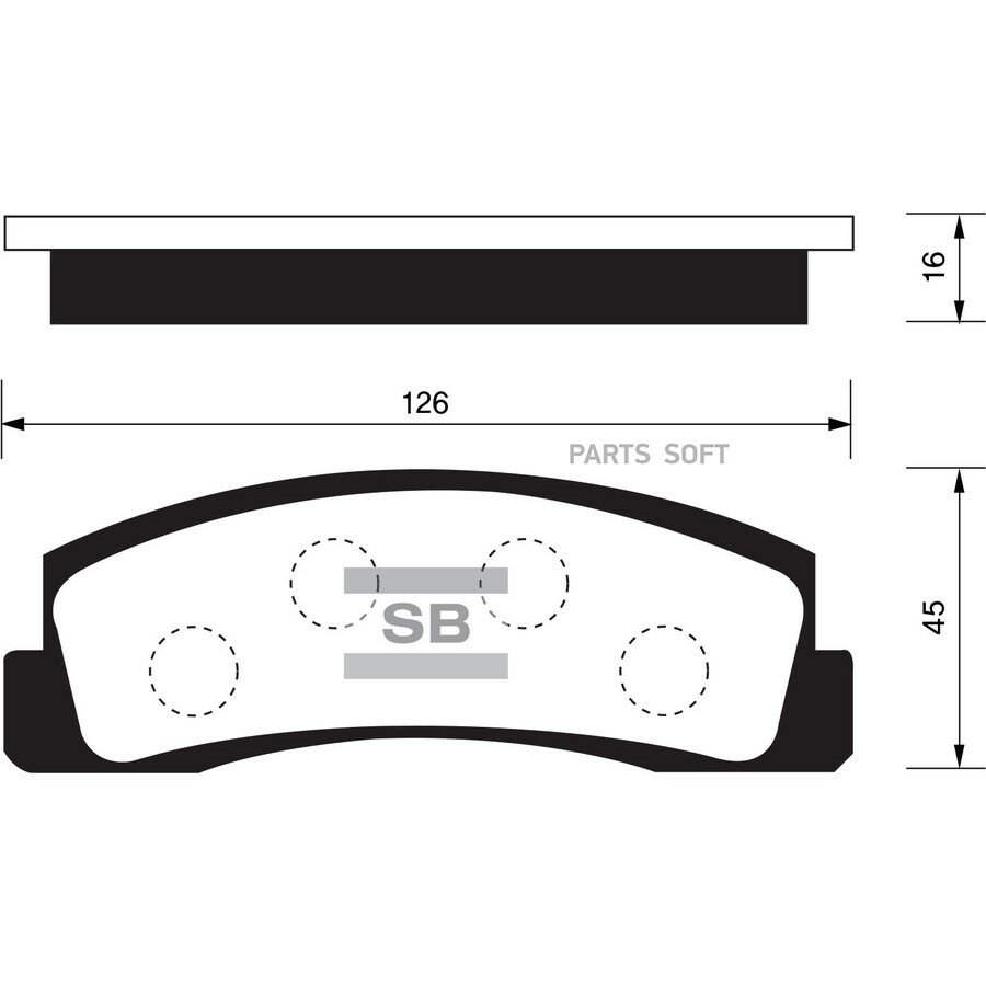 Колодки тормозные дисковые передние для а/м ВАЗ 2121 Sangsin SANGSIN BRAKE SP1168 | цена за 1 шт