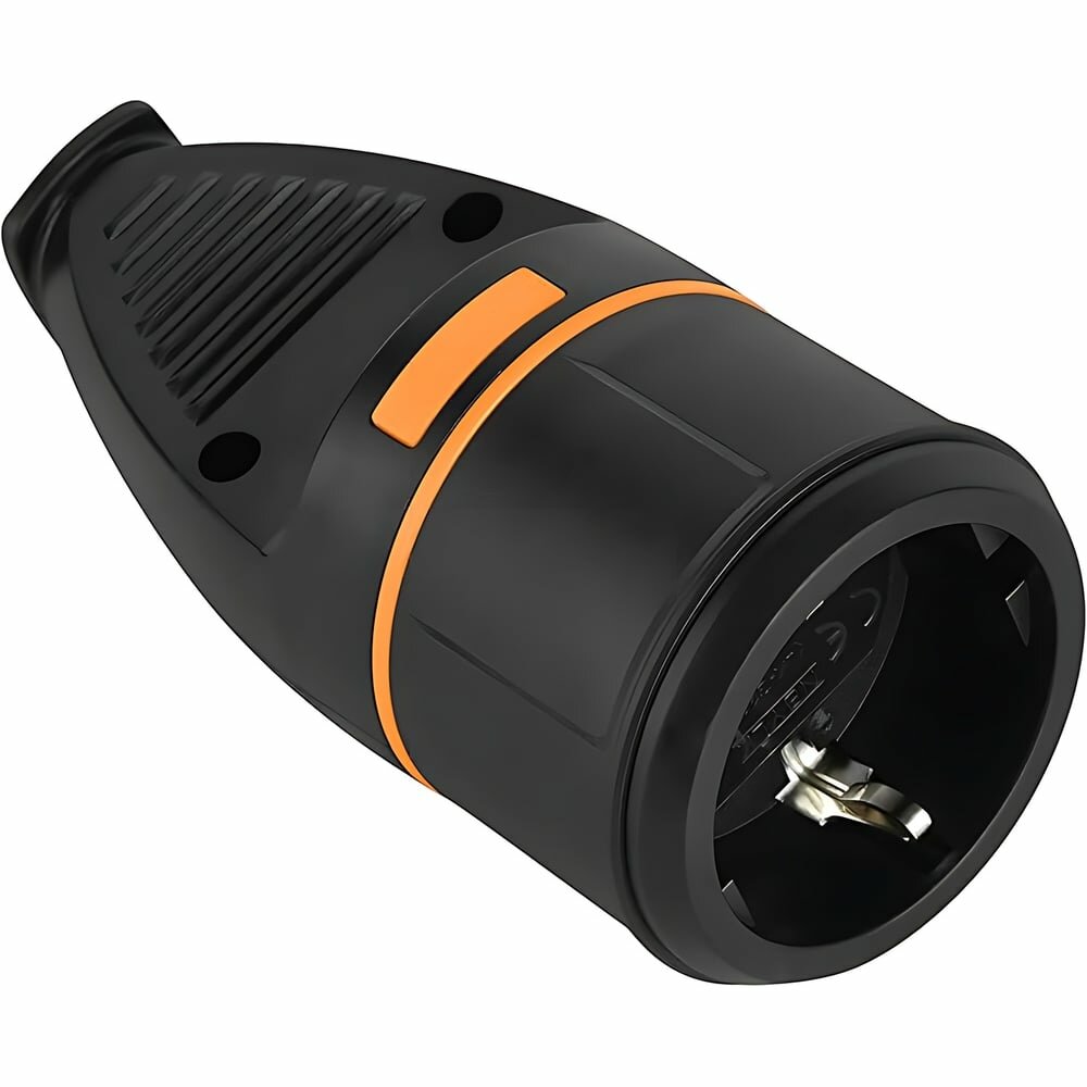 Розетка Electraline ELECTRALOCK IP20, 16А, черная 71935