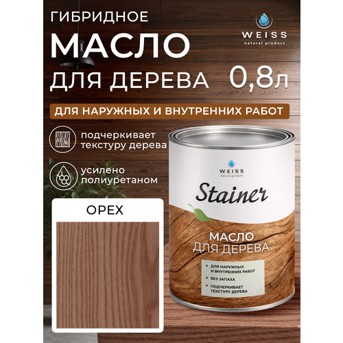 фото Масло для дерева орех, для внутренних и наружных работ, без растворителей weiss