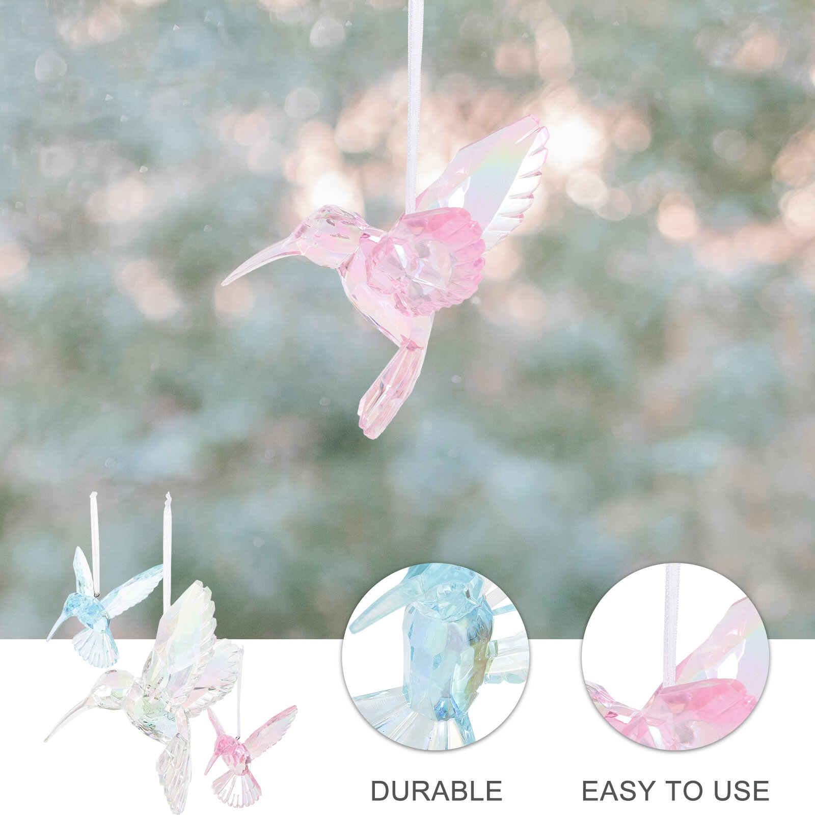3 Штуки Украшение В Forme hummingbird Пendants Декоративные hummingbird Изделия Из Акрила 10.00X9.50X7.00Cm