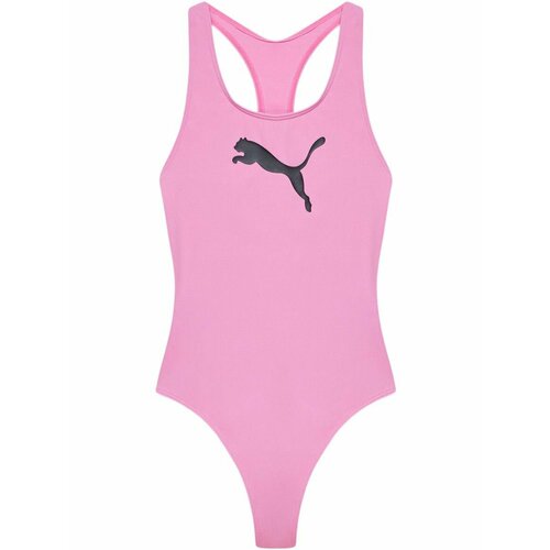фото Купальник puma swim girls racerback swimsuit 1p, размер 152, розовый