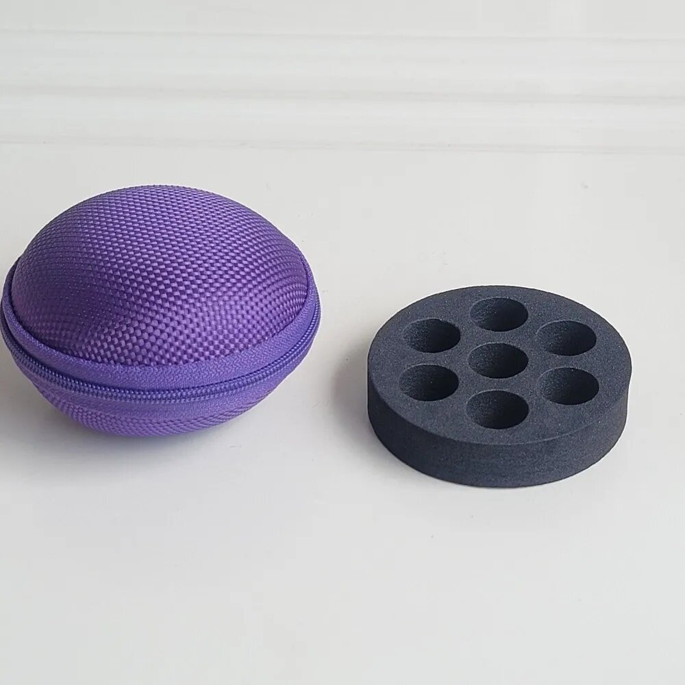 Сумка для эфирных масел, полиэстер, 7 слотов Фиолетовый, Фиолетовый, Purple