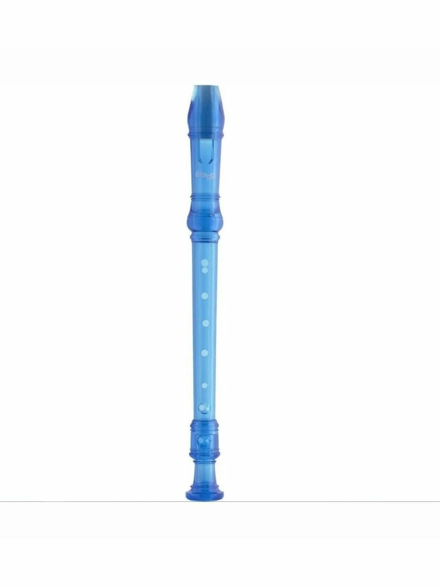 Блокфлейта STAGG Sopran Kunststoff Blau Deutsch Doppelloch