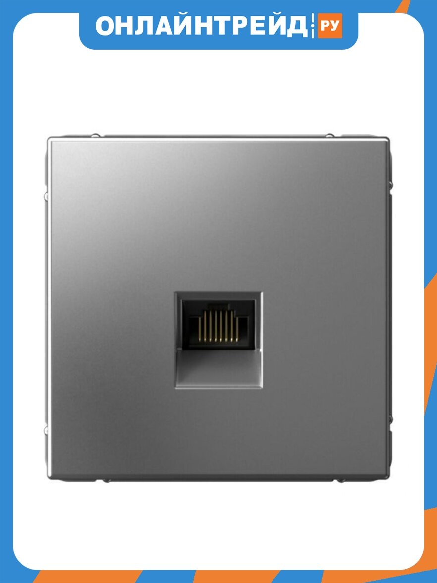 Розетка компьютерная Systeme Electric (schneider Electric) ArtGallery RJ45 кат.6A механизм сталь, GAL000986