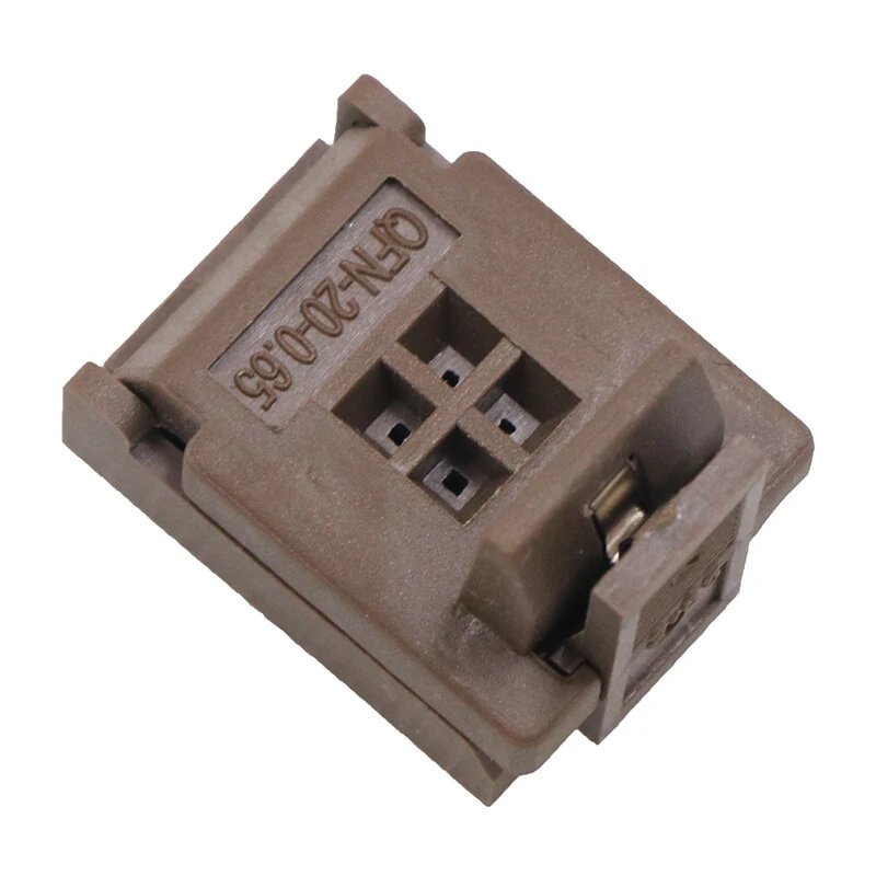 QFN20 20-контактный разъем ICsocket шаг 0,65 чипы 5X5, разъем адаптера программатора, позолоченный 20-контактный разъем, разъем провода