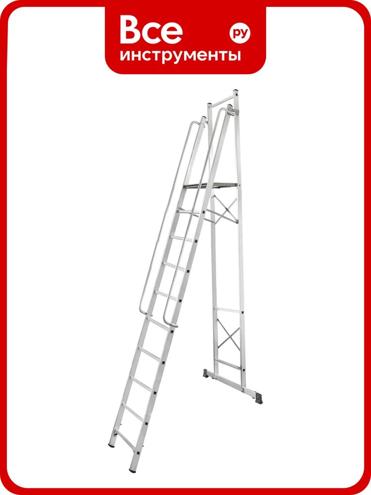 Передвижная складная с платформой лестница-стремянка Новая Высота NV 1540, 1x10 ступеней 1540110