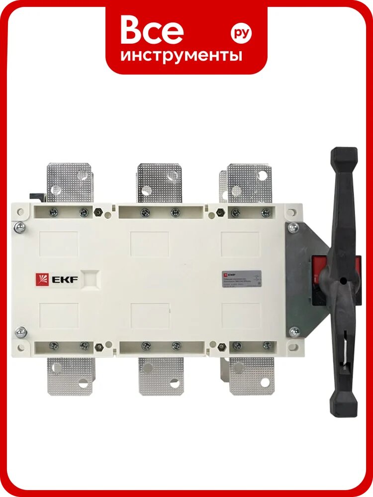 Рубильник-переключатель EKF 1000A 3P с рукояткой PowerSwitch PROxima pscs-1000-3