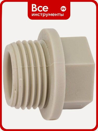 Изображение товара Заглушка-пробка VALFEX PP-R, серая, Дн20х1/2" НР 10163020Г 127-0324