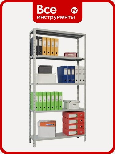 Изображение товара Стеллаж практик MS 220-100х50-6 S24199175602, высотные потолки, напольный стеллаж с регулируемыми полками