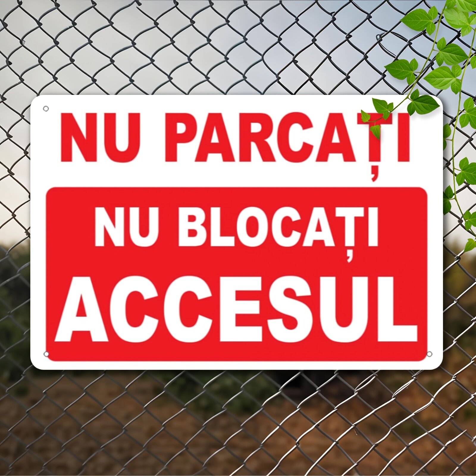 Металлическая табличка "Парковка, не блокируйте въезд в гараж" 20x30 см, 1 шт.