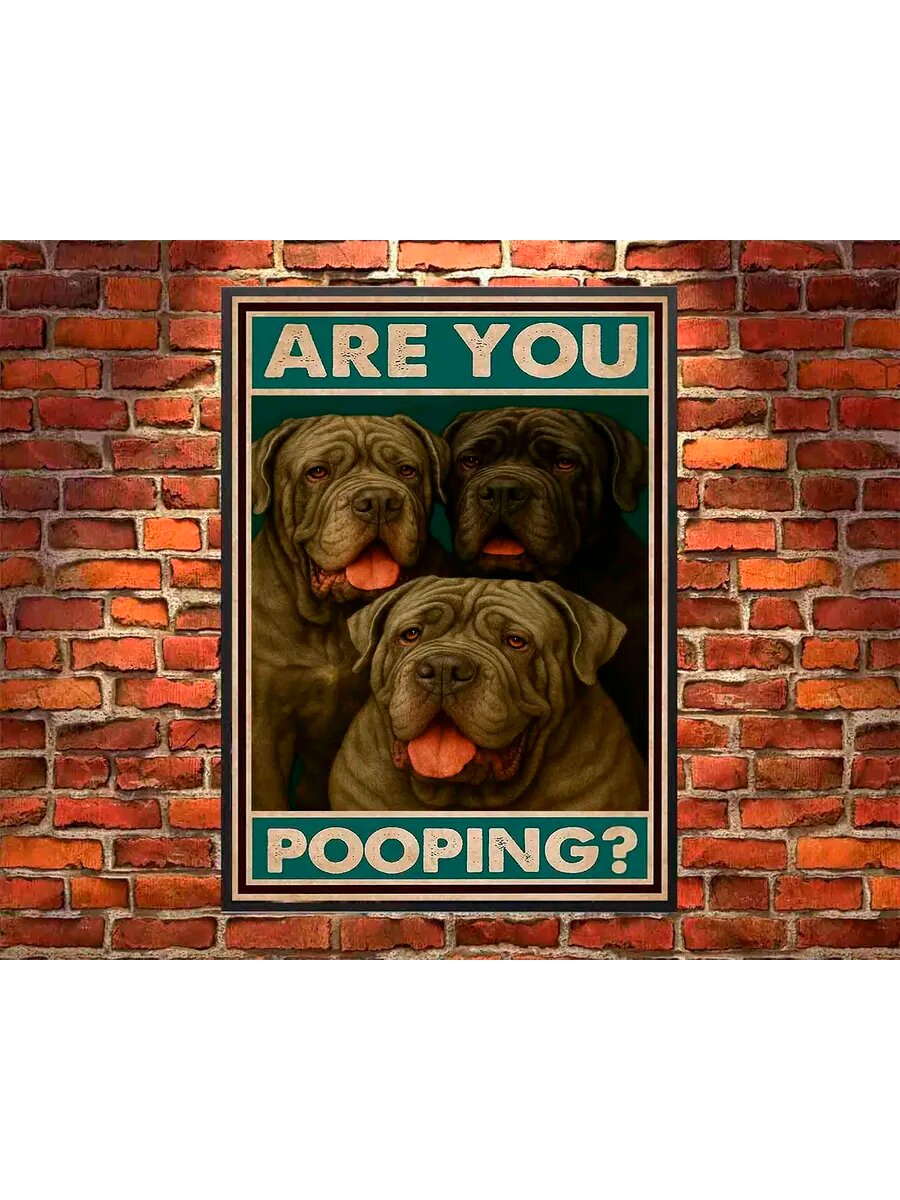 Неаполитанский мастиф, Are You Pooping, Плакат 30x42см