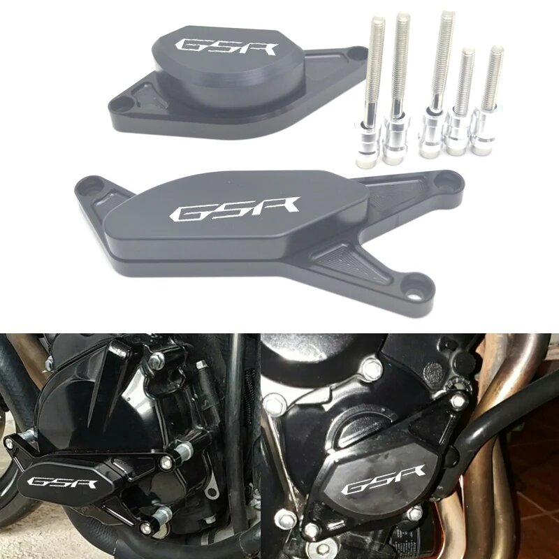 Для SUZUKI GSR-750 GSR750 2012-2016 с ЧПУ POM рама слайдер Crash Pad двигатель статор чехол черный