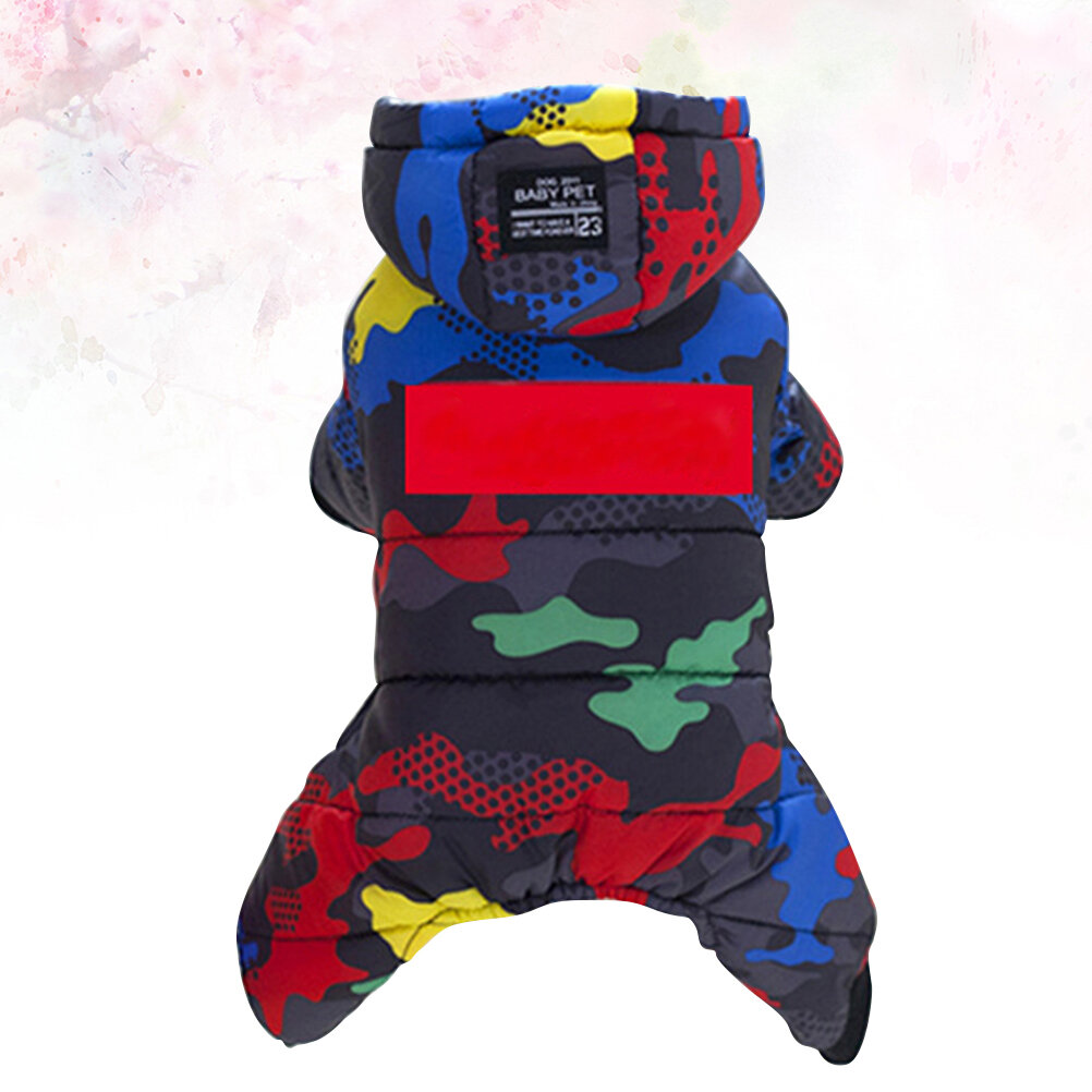 Утолщённое Зимнее Пальто Для Собак Camouflage Тёплое Одежда Для Прогулок Размер S