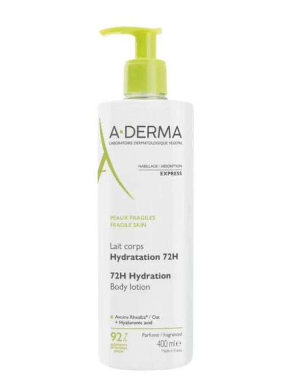 А-Дерма Лосьон увлажняющий для лица и тела 72 часа, 400 мл (A-Derma Lait corps hydratation 72H)