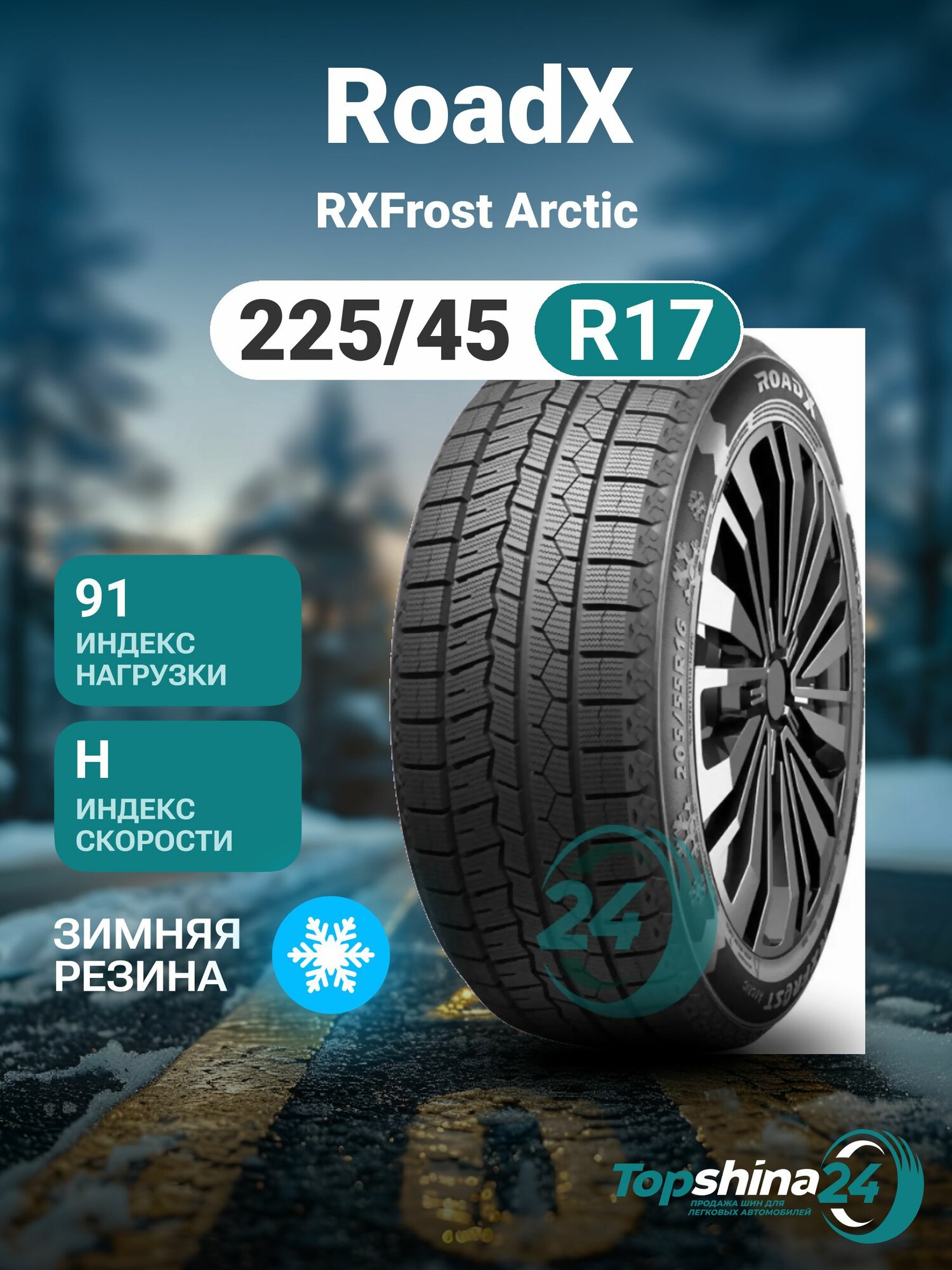 Шины зимние RoadX RXFrost Arctic 225/45 R17 H91