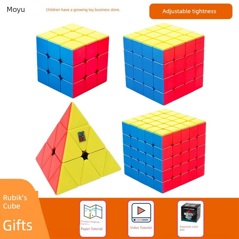 Комплект золотого, 3x3, 4x4 и 5x5 кубиков Рубика
