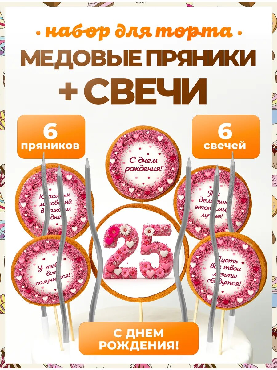 Украшения для торта. Цифра 25