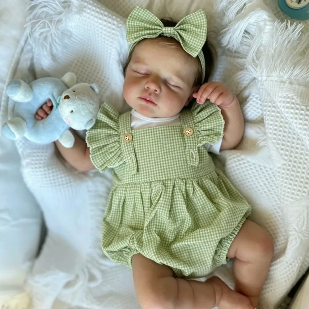 BZDOLL Кукла реборн 48 см, реалистичный мягкий винил, ручная 3D роспись кожи, детская игрушка