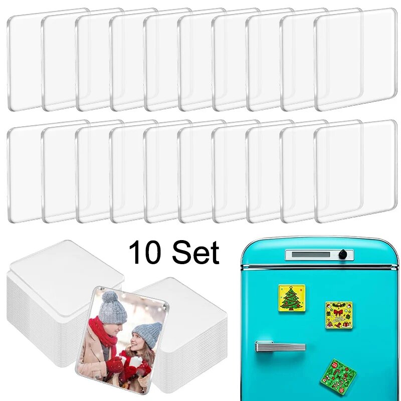Набор магнитов для холодильника из акрила (10-50 шт.) 10Set