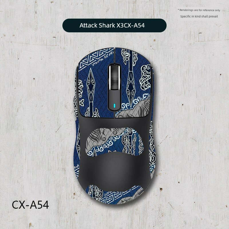 Наклейка для мыши Attack Shark X3 с рисунком CX-A54, белый ромб, полное покрытие, 0.5 мм